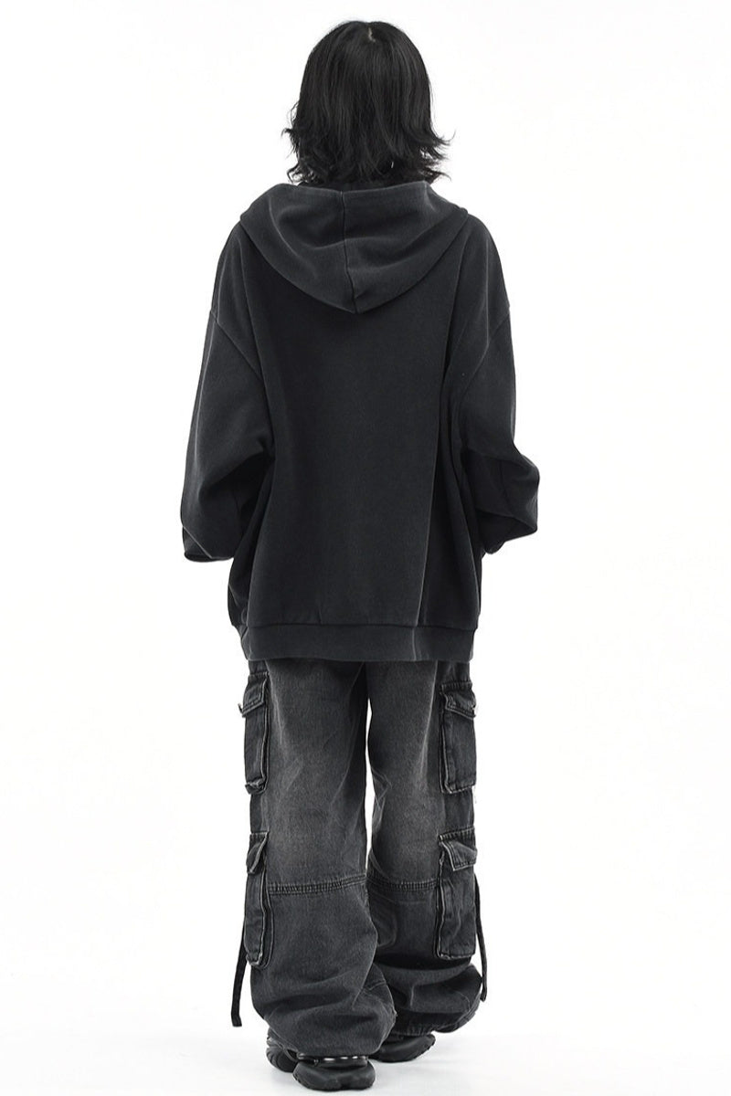 GothicPunkPrinted Pullover Hoodie