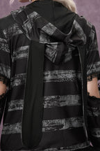 GothicPunkPrinted Bunny Ear Hoodie
