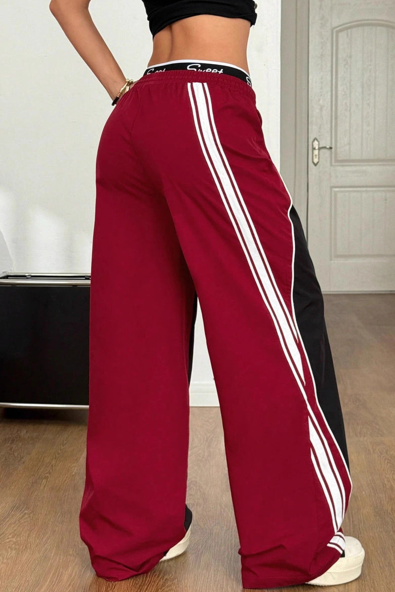 Colorblock Wide Leg Pants