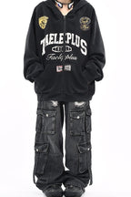 GothicPunkPrinted Pullover Hoodie