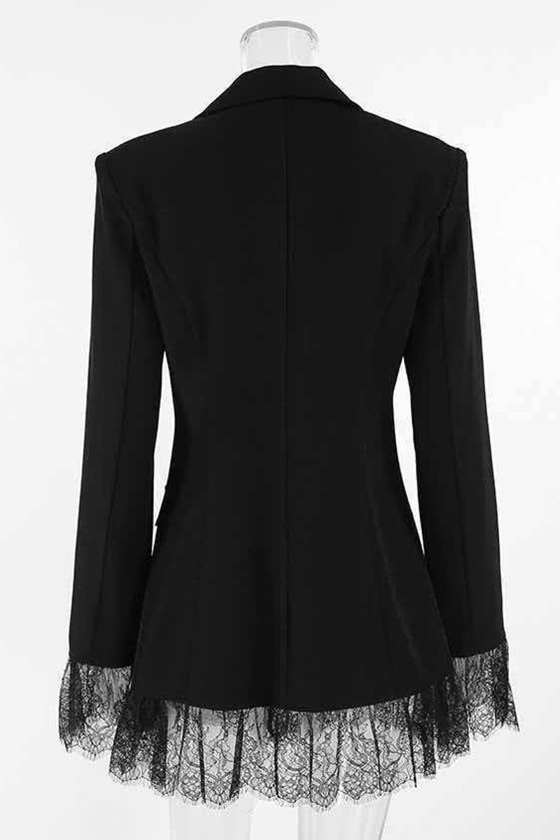 Lace Hem Tailored Coat